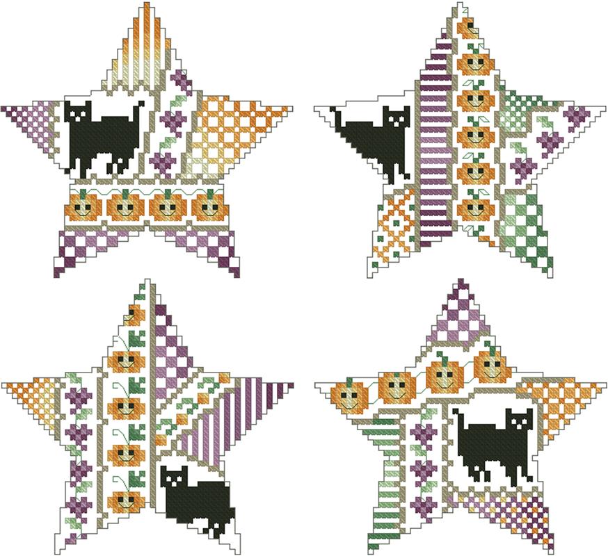 (image for) Crazy Halloween Stars Ornaments
